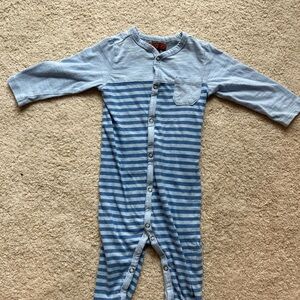 Blue Striped Kids One Piece